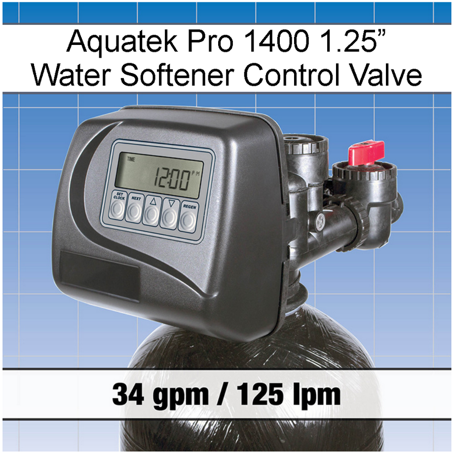 aquatek pro 1400 series water softener control valve